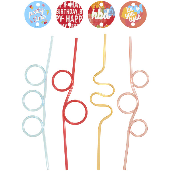 Happy Birthday Straws Cake Kit