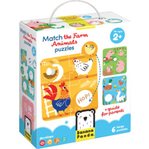 Match the Farm Animals Puzzles, Age 2+