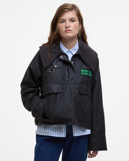 Barbour x GANNI Tartan Waxed Anorak