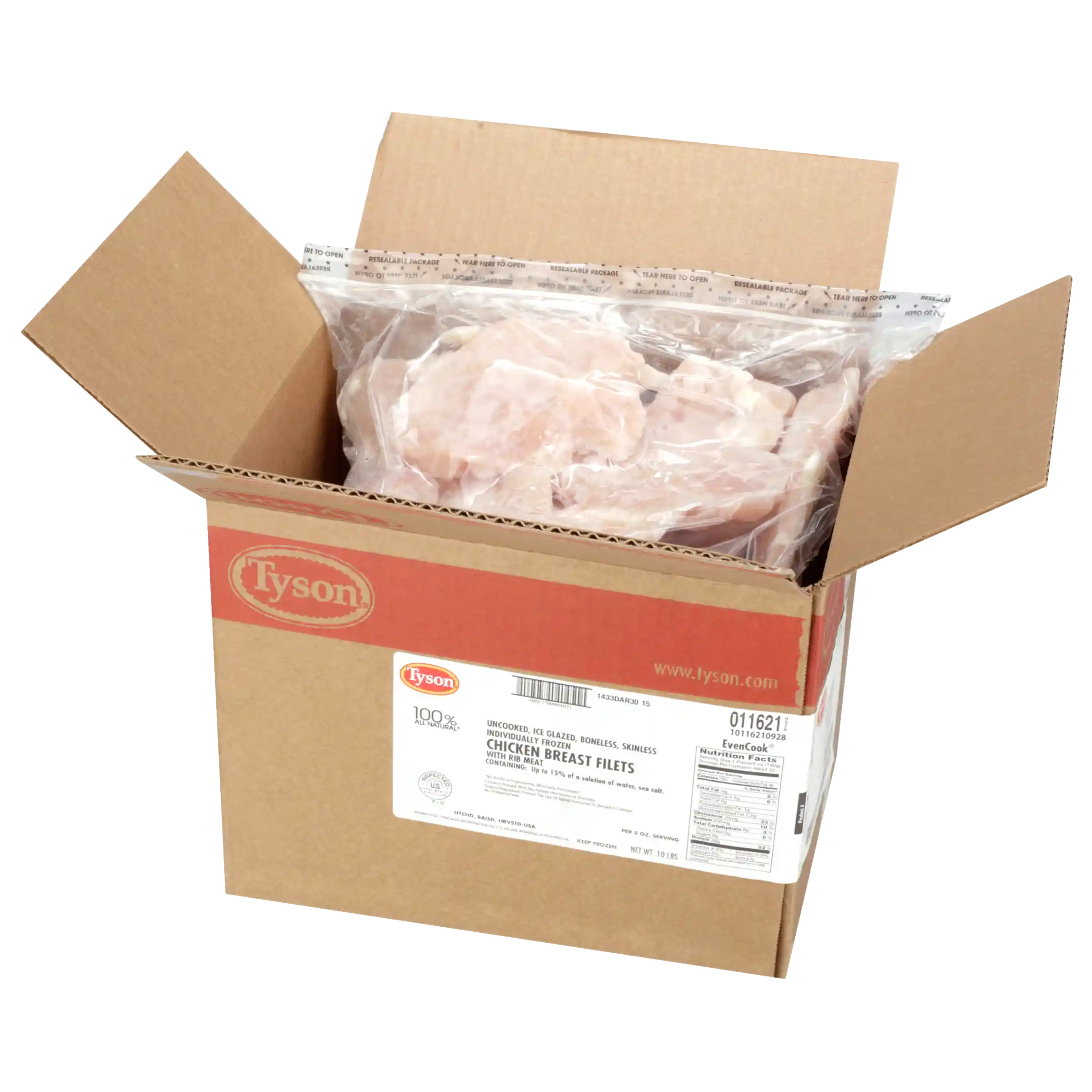 Tyson® EvenCook® All Natural* IF Unbreaded Boneless Skinless Chicken Breast Filets, 5 oz._image_31