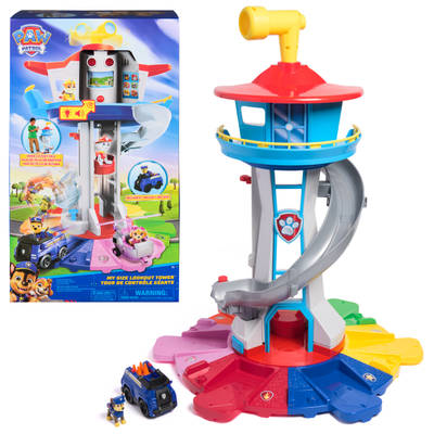 PAW Patrol My Size Lookout Tower Vehicle Playset, with Chase Toy Figure, Rotatable Launcher, Lights & Sounds, Kids Toys for Boys & Girls Ages 3 and Up