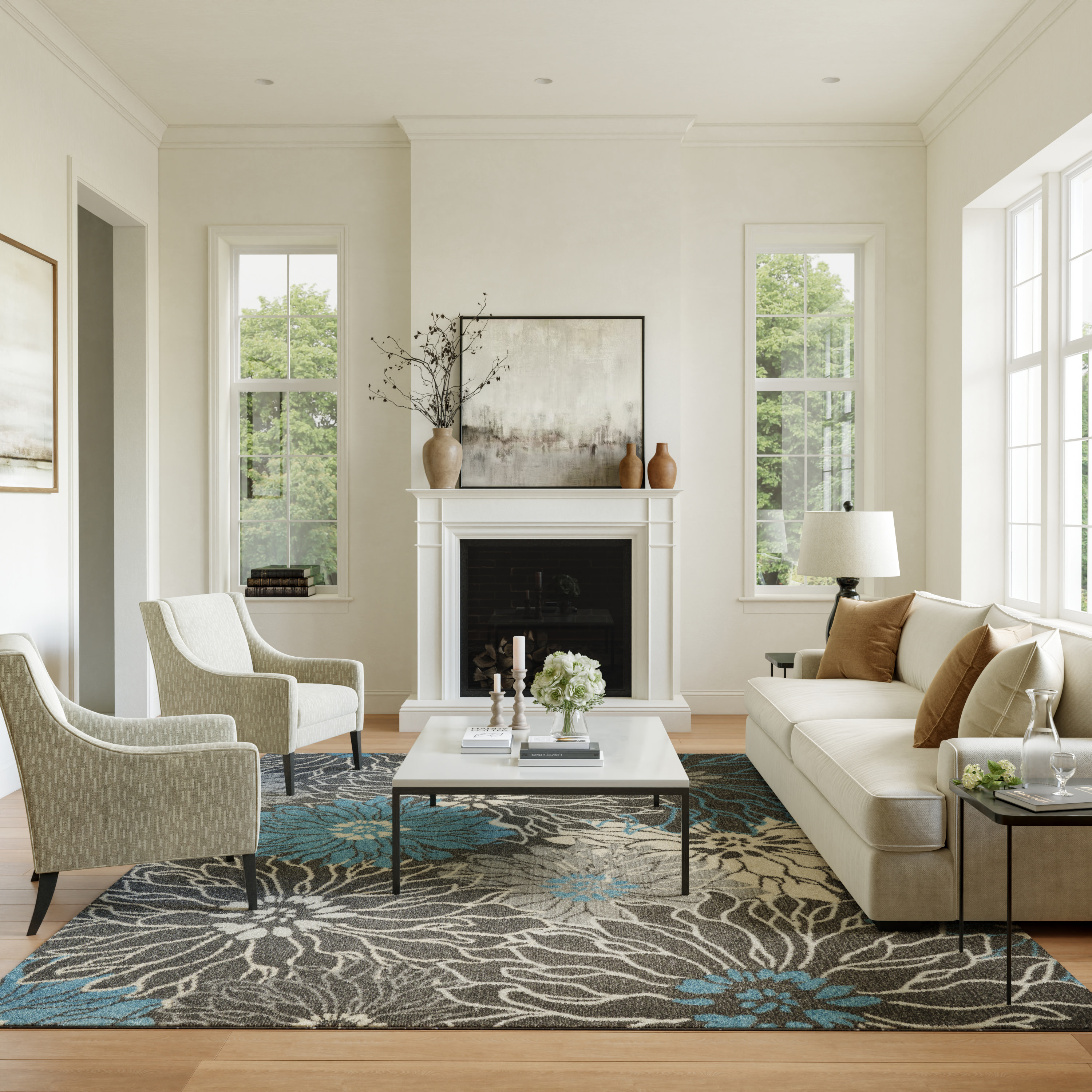 Nourison Passion 8' x 10' Charcoal Blue Contemporary Indoor Rug