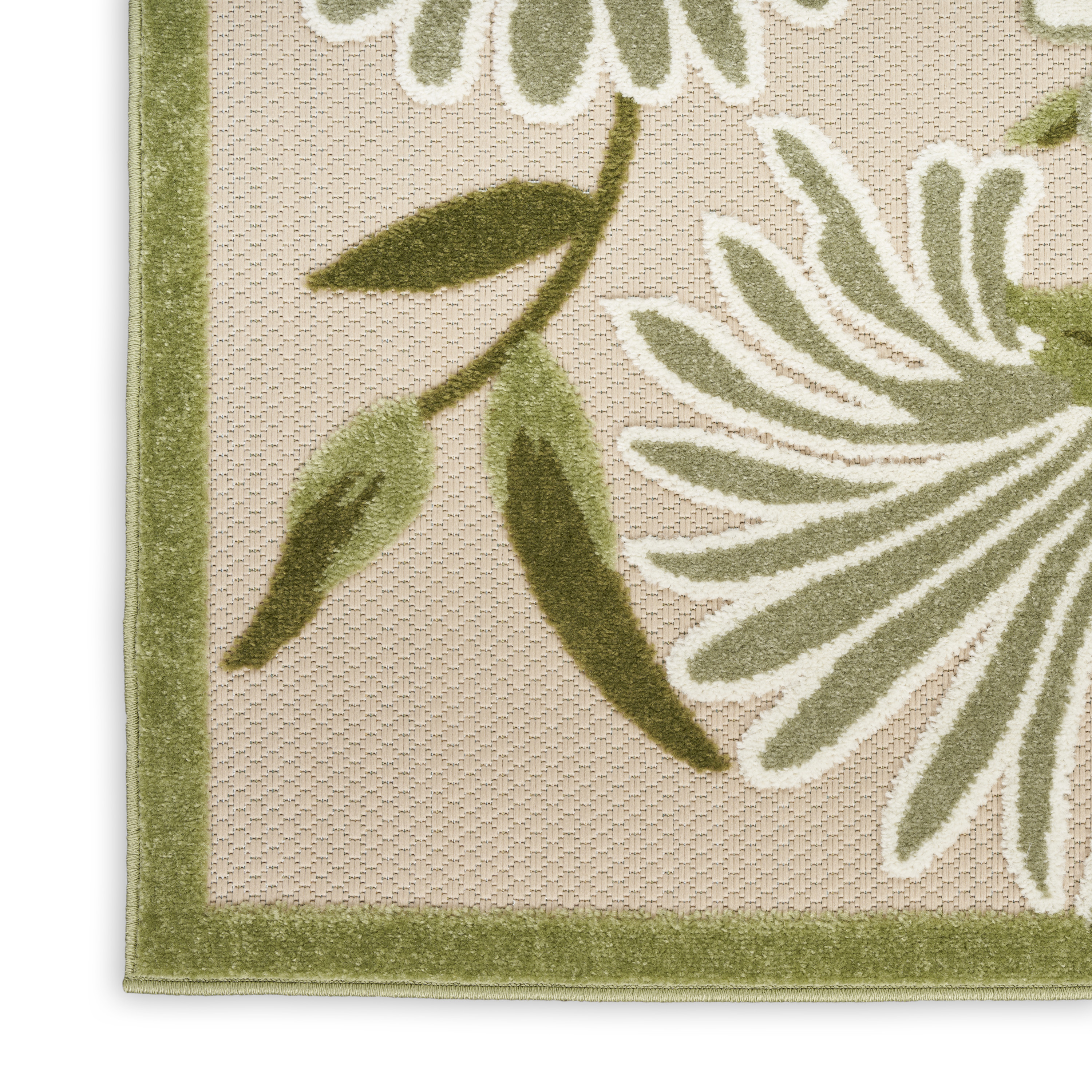 Nourison Aloha 2' x 6' Ivory Green Outdoor Rug