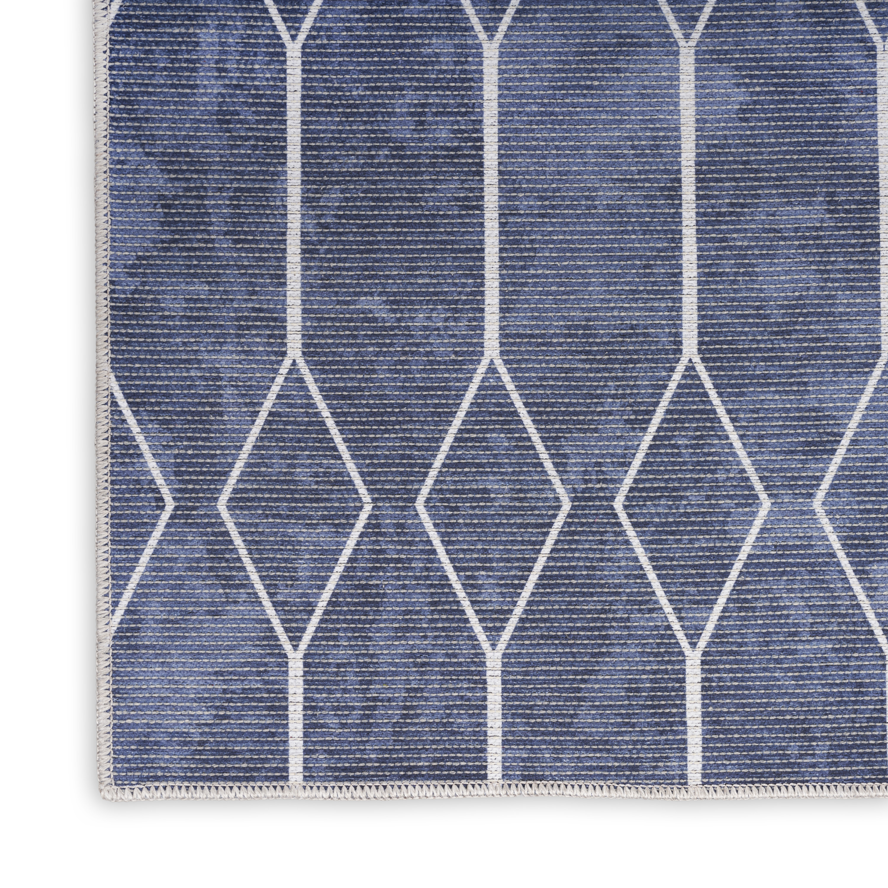 Nourison New Concept Washables 5'3" x 7'3" Navy Modern Indoor Rug