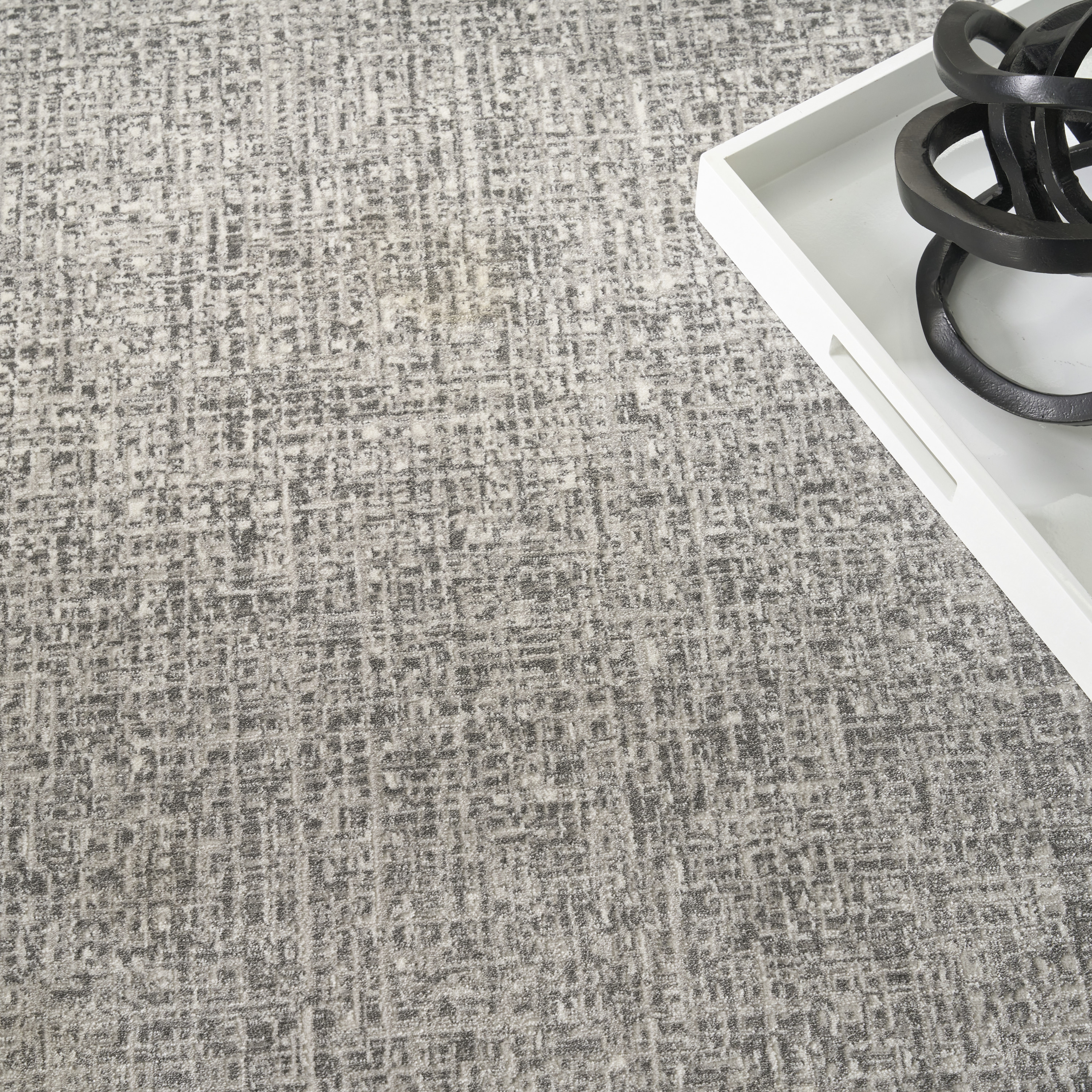 DKNY Grand Street 6' x 9' Light Grey Modern Indoor Rug
