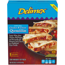 Delimex White Meat Chicken & Cheese Quesadillas, 5 ct Box