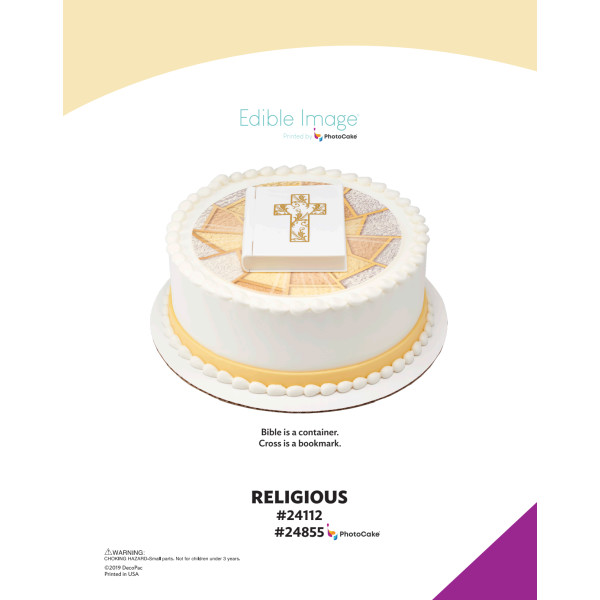 Religious The Magic of Cakes® PhotoCake® Enhanced Round Background Page