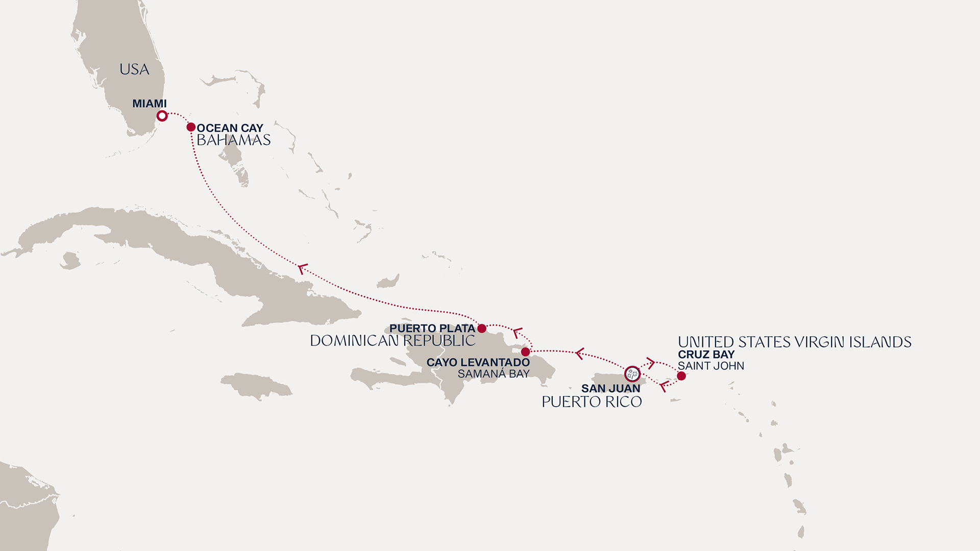 Itinerary map