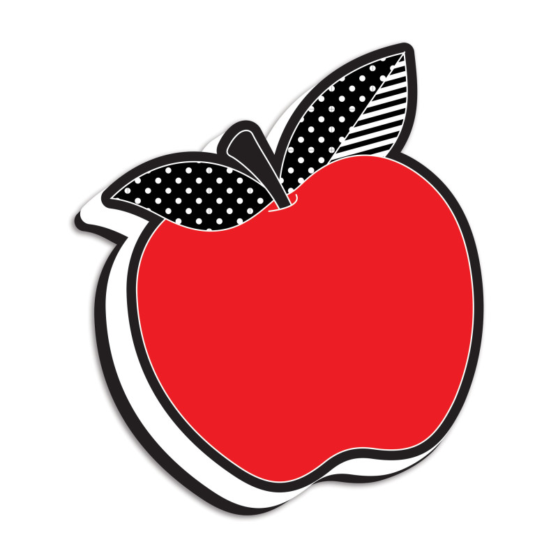 Magnetic+Whiteboard+Eraser%2C+Red+Apple+with+Black+and+White+Leaves