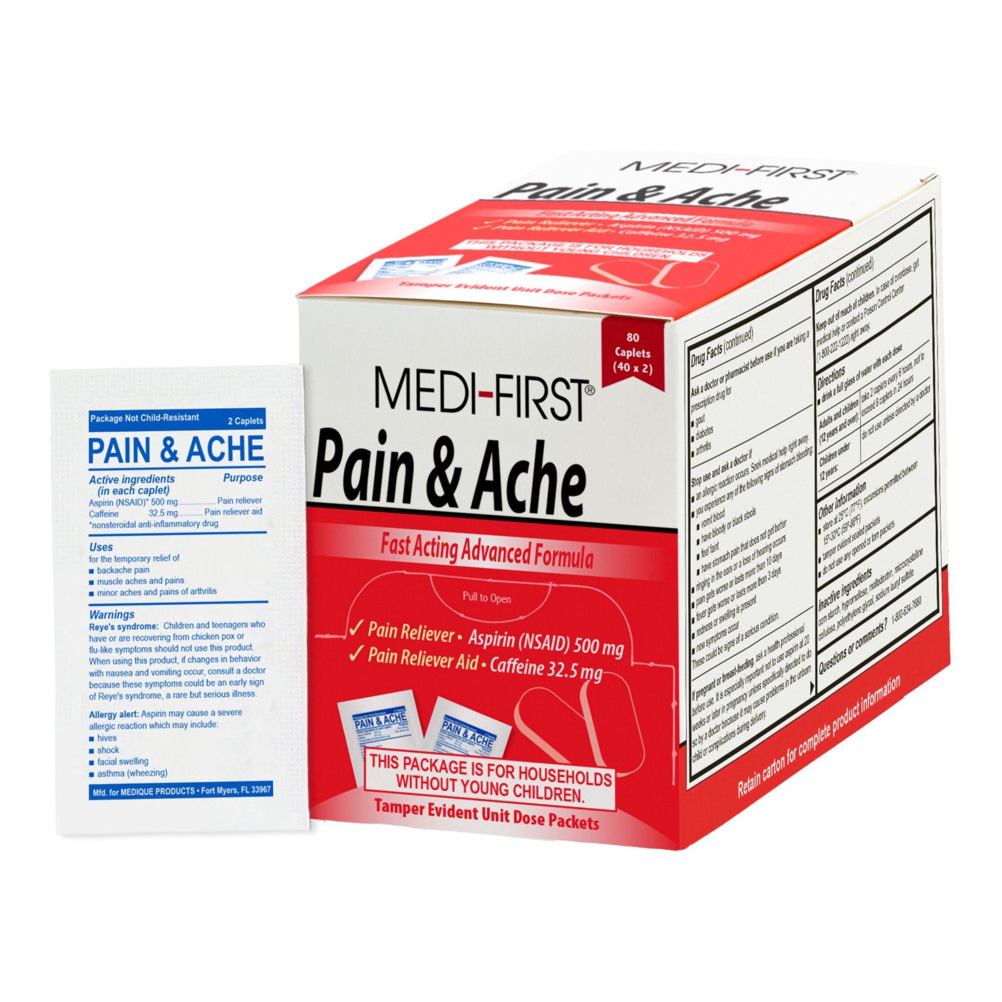 Medi-First® Pain & Ache Relief Aspirin / Caffeine Pain Relief