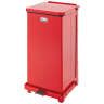 Rubbermaid Commercial, Defenders, 6.5 gal, Metal, Red, Square, Receptacle