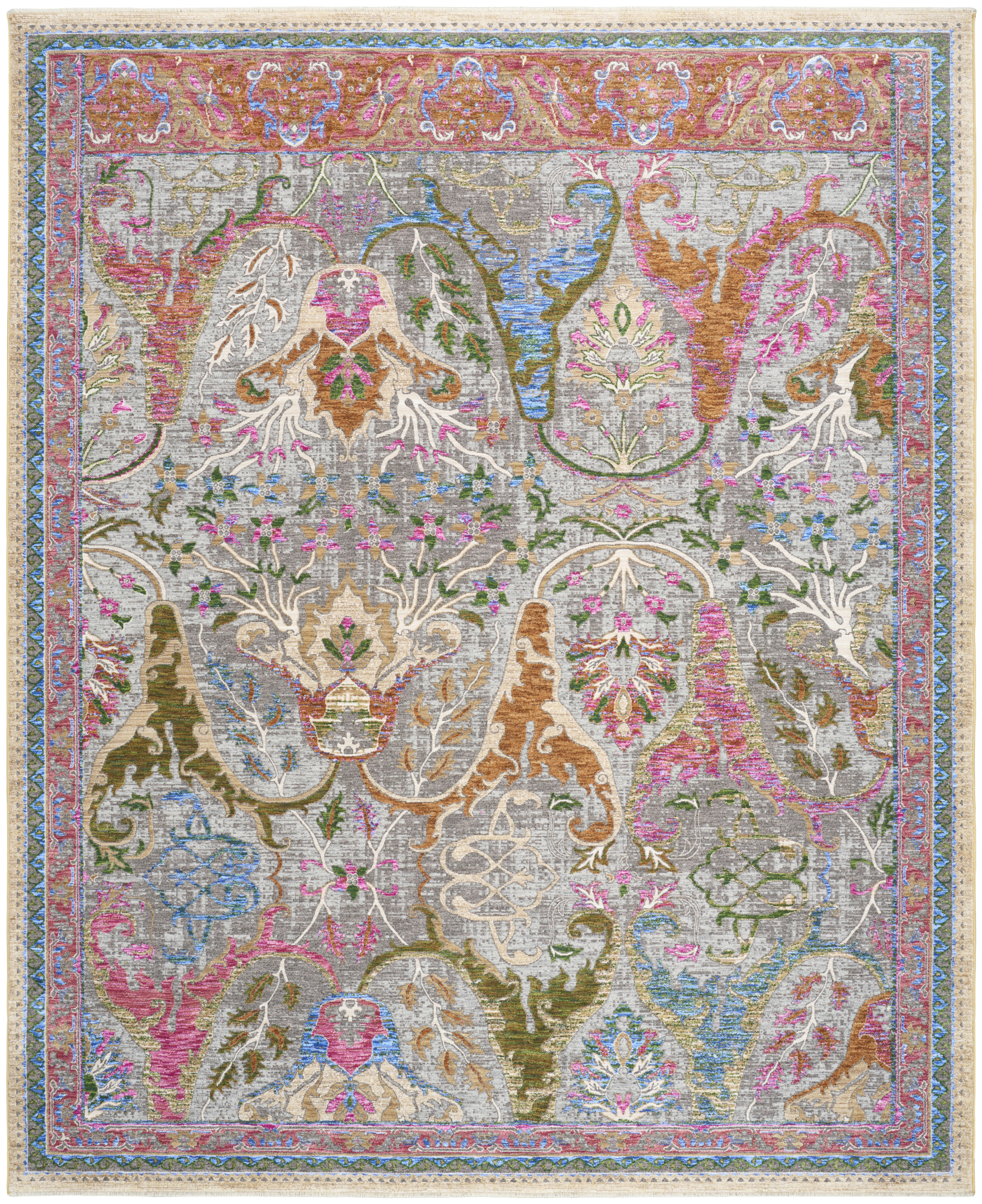 Nourison Vintage Harmony 9'10" x 13'1" Pink Multicolor Bohemian Indoor Rug