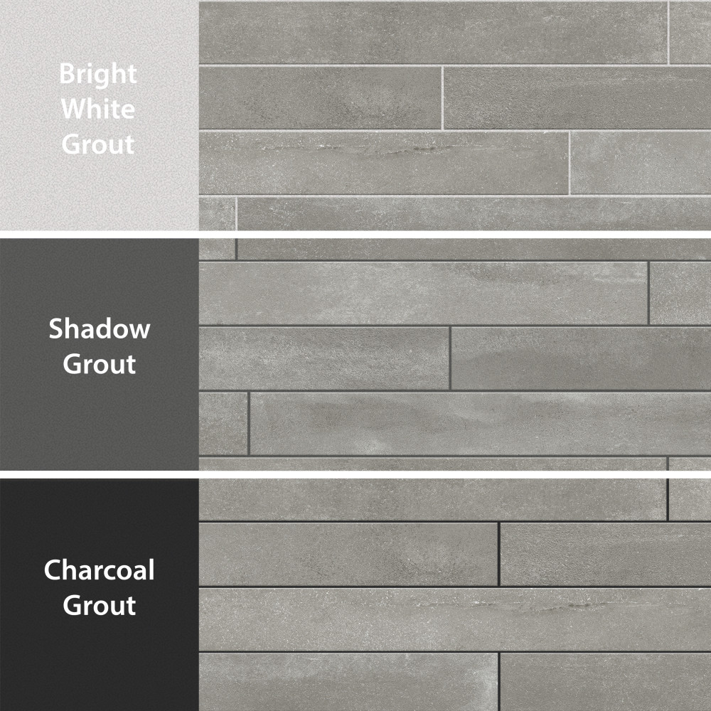 Tucson Dark Grey 1-7/8 in. x 17-3/4 in. Porcelain Floor and Wall Tile