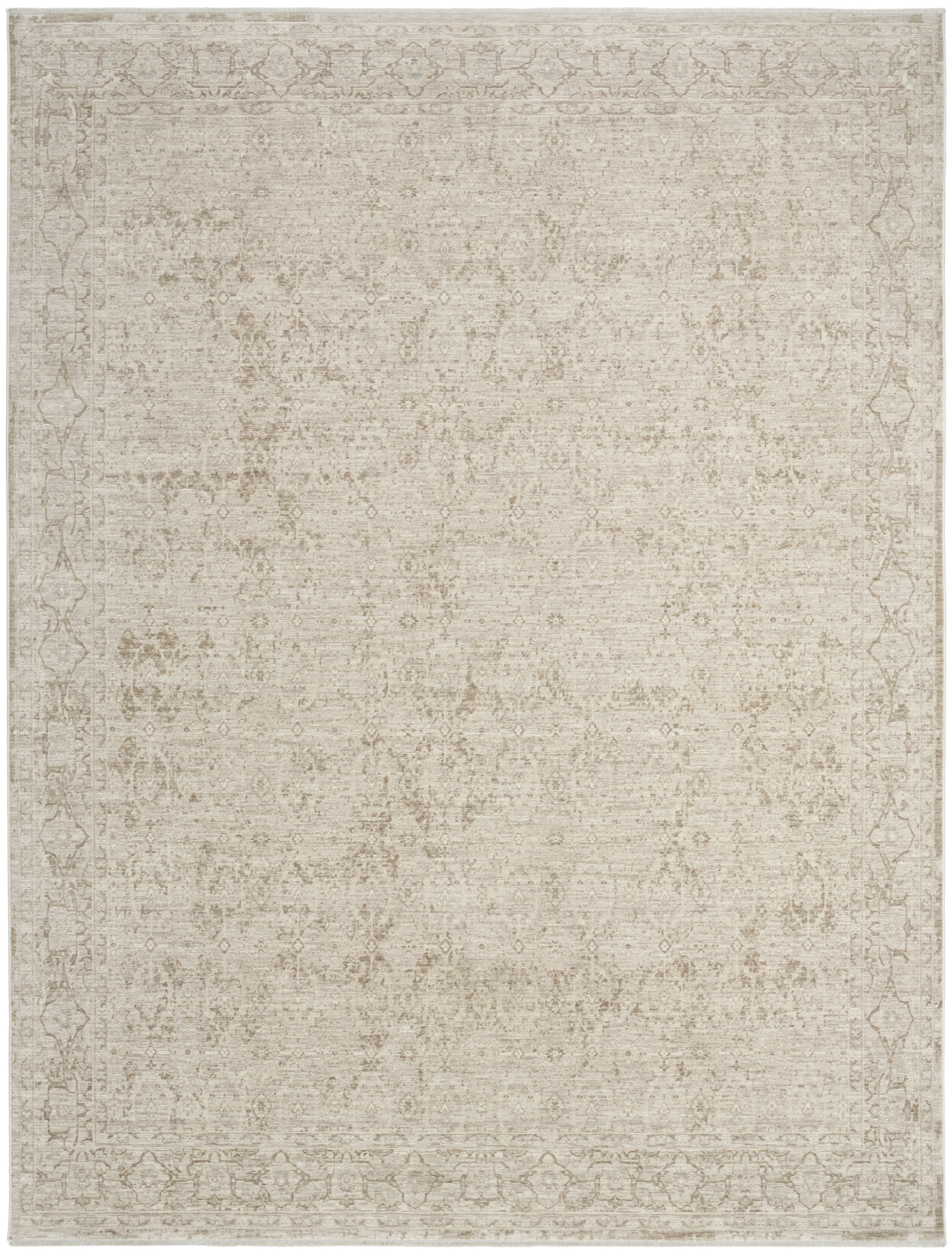 Nourison Shadows 9' x 12' Ivory Grey Vintage Indoor Rug