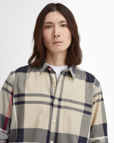 Renford Oversized Long-Sleeved Tartan Shirt Dress Tartan