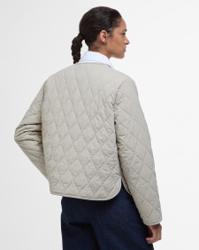 Monroe Quilted Jacket Light Sand/Rosemary Tartan