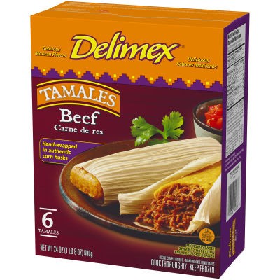 Delimex Beef Tamales, 6 ct Box