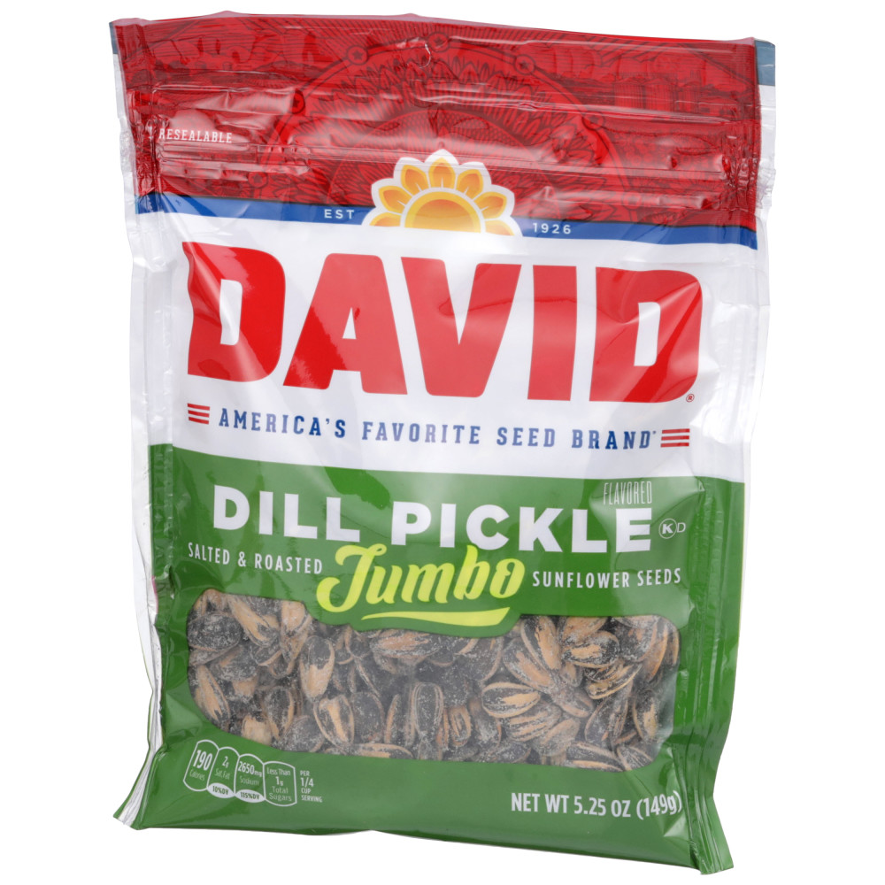 DAVID Dill Pickle Flavored Jumbo Sunflower Seeds Conagra Foodservice