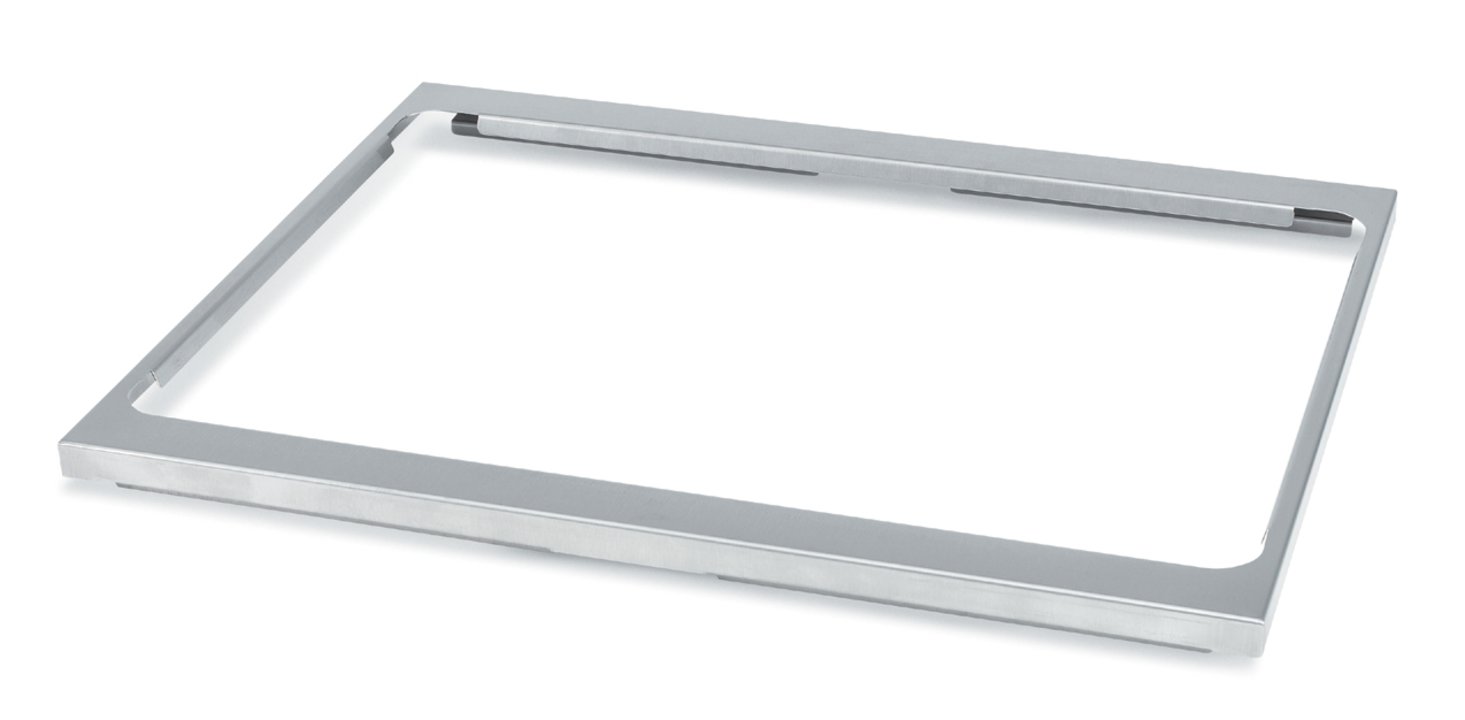 Stainless steel sheet pan adaptor plate for drop-in hot wells