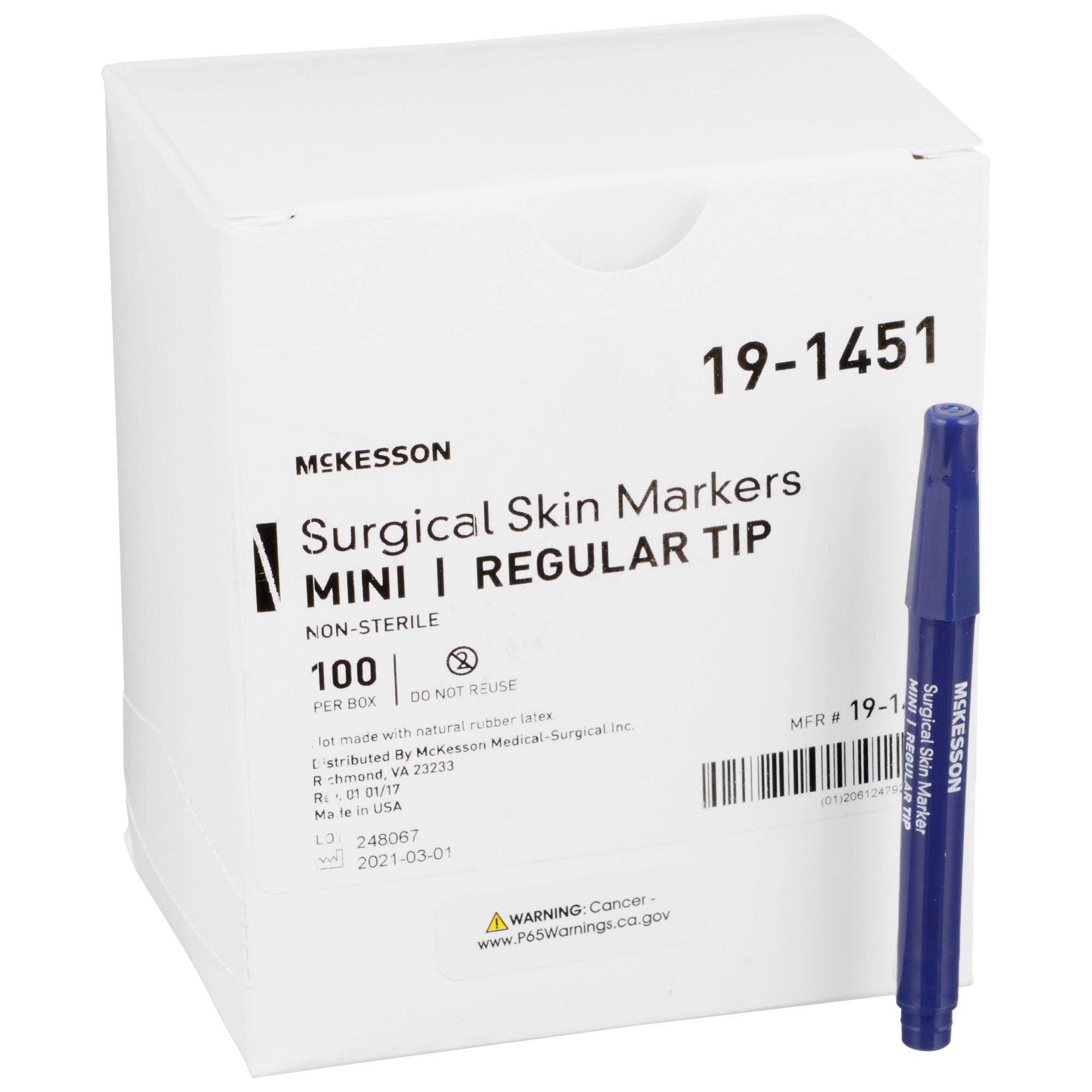 McKesson Skin Marker, Prep-Resistant Gentian Violet Ink, Regular Tip, Mini Size
