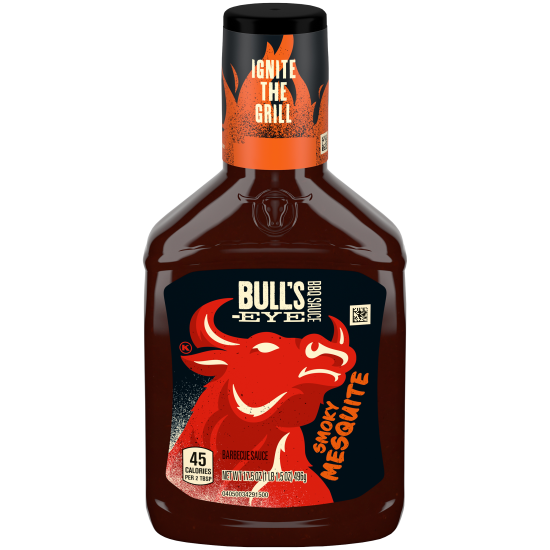 Bull's-Eye Texas Style BBQ Sauce, 17.5 oz Bottle SMOKY MESQUITE 