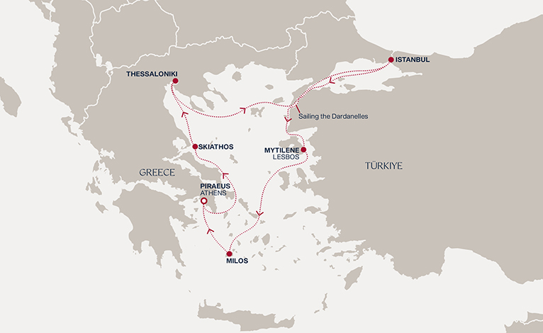 Itinerary map