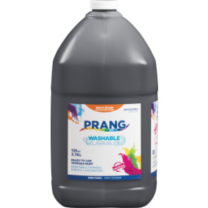 Washable Tempera Paint, Black, 1 Gal