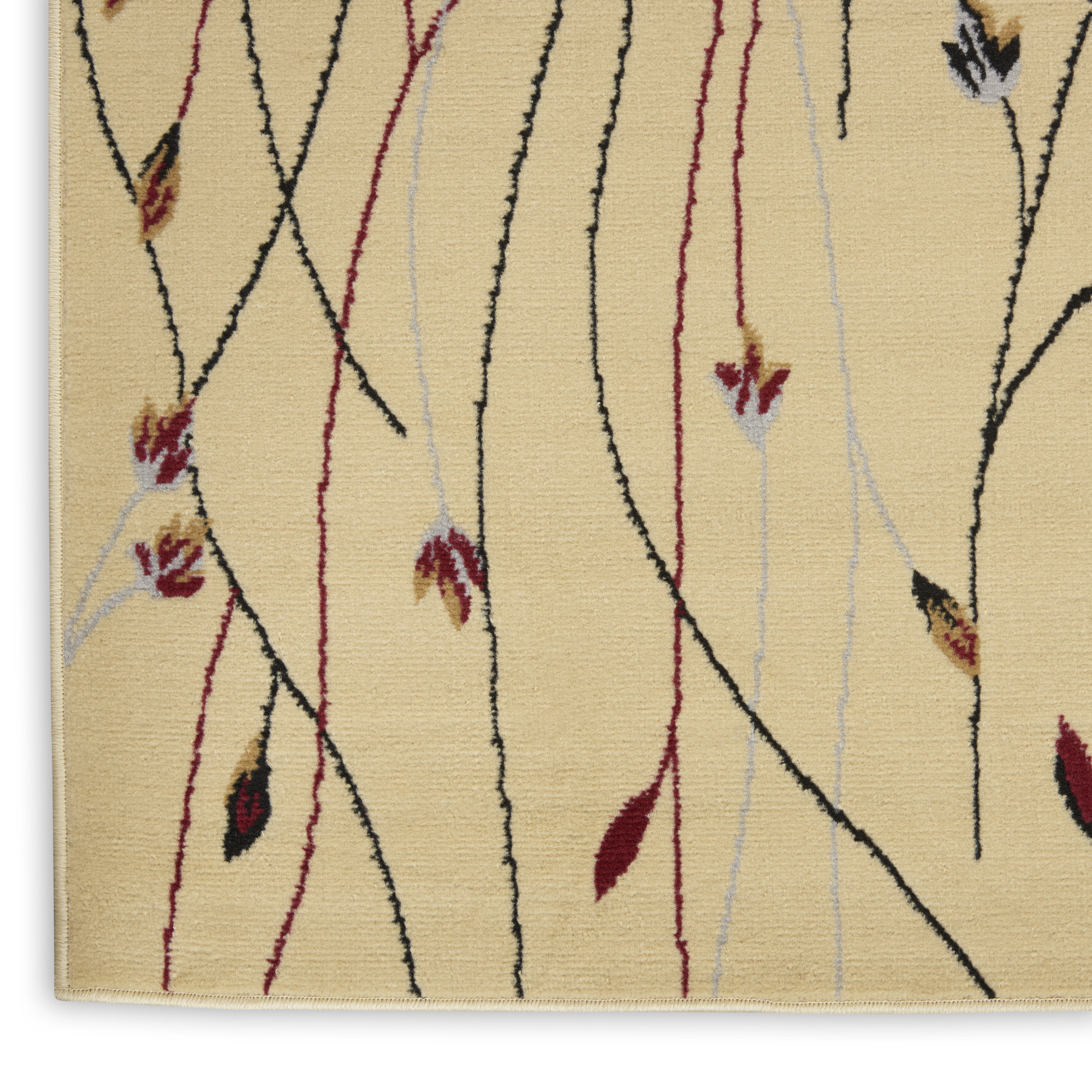 Nourison Grafix 2'3" x 7'6" Cream Contemporary Indoor Rug