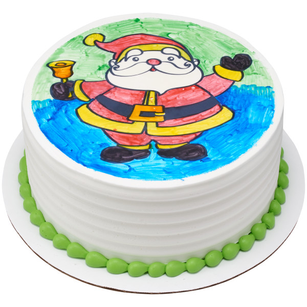 Paintable Happy Santa PhotoCake® Edible Image®