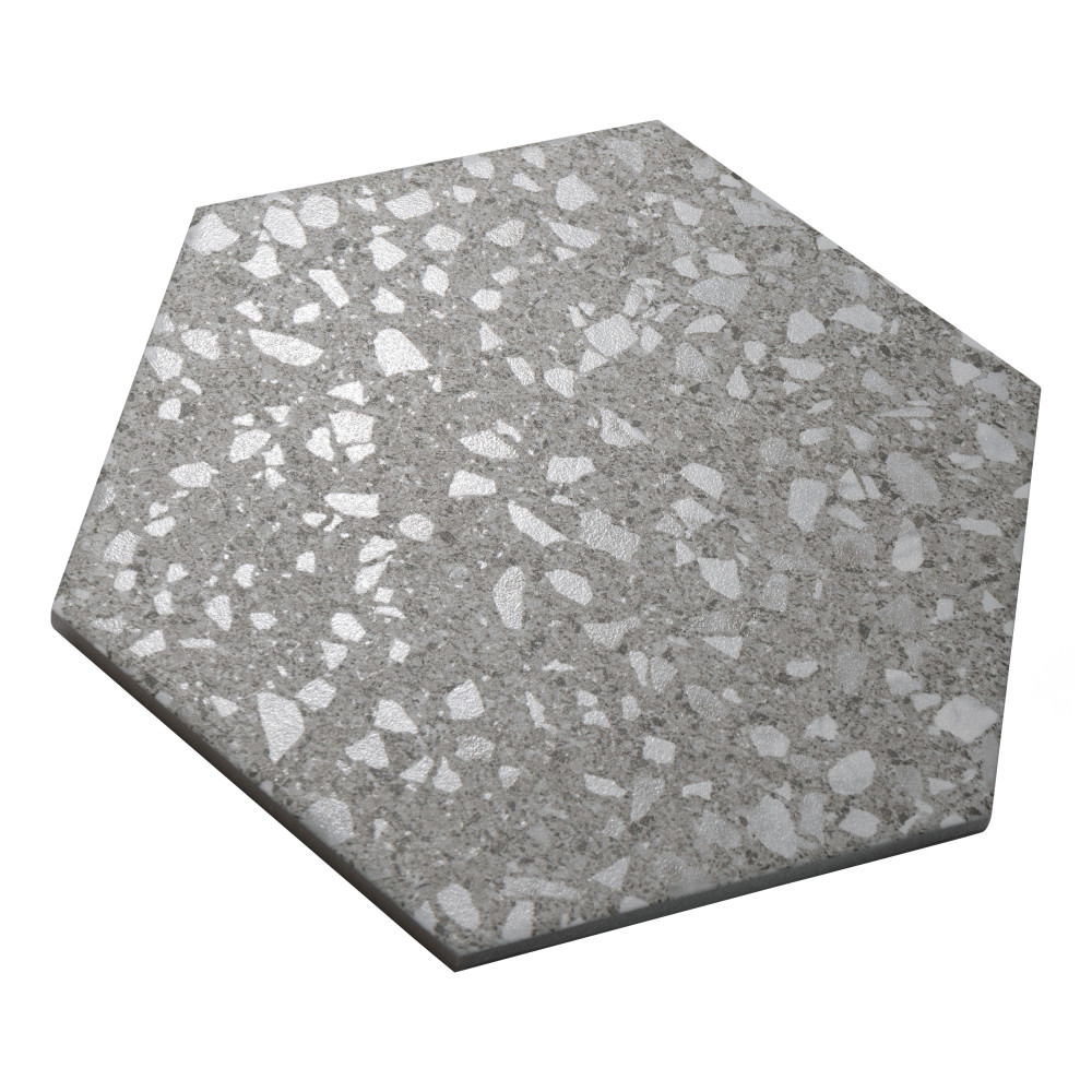 Sample – Venice Hex XT Silver Porcelain Floor and Wall Tile