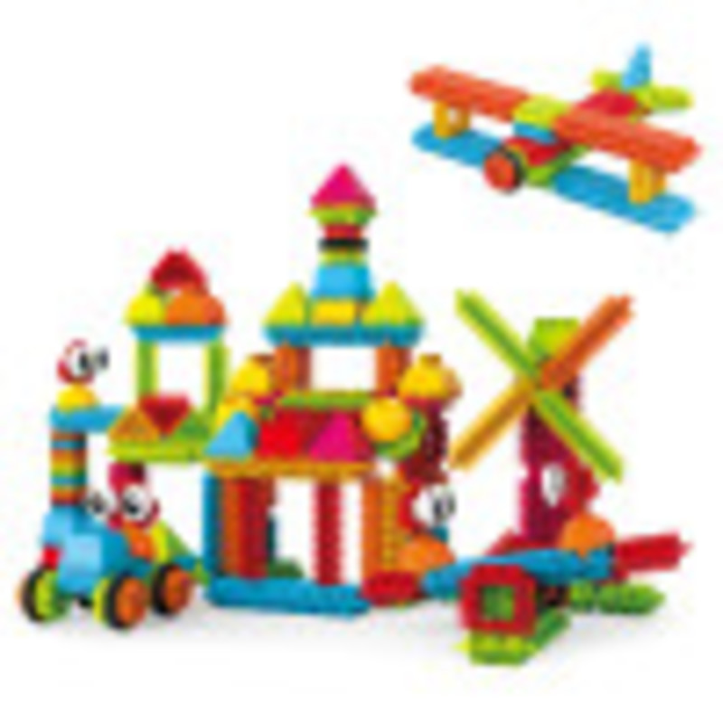 Hedgehog Lock Tiles Building Blocks, 120-Piece