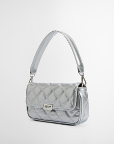 Soho Mini Quilted Crossbody Bag High Shine Silver