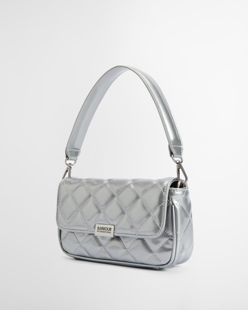 Soho Mini Quilted Crossbody Bag High Shine Silver