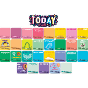 Crayola&reg; Colors of Kindness Today I Will Mini Bulletin Board Set, Pack of 29