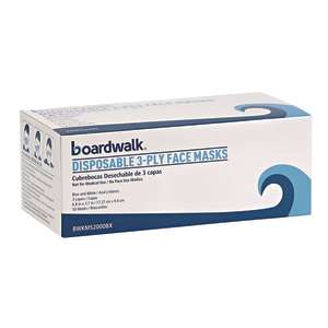 Boardwalk, Three-Ply General Use Face Mask, Blue, 2000 per Case