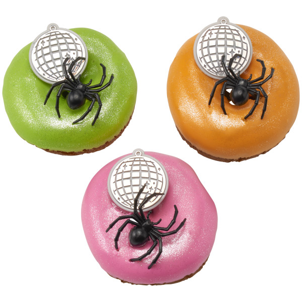 Ghoulish Spider and Web Cupcake Rings
