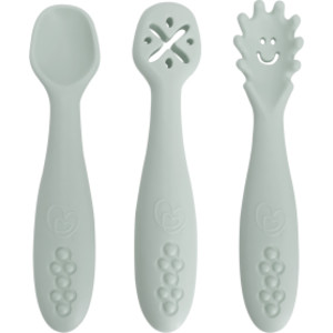 Silicone Scoop, Mash & Twist 3-Piece Cutlery Set, Seafoam