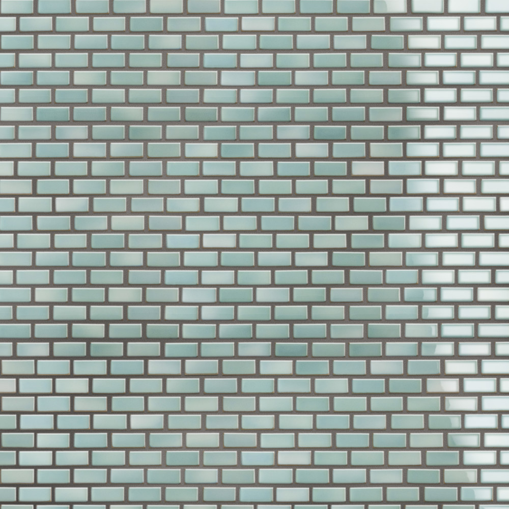Hudson Subway Mint Green 11-3/4 in. x 12 in. Porcelain Mosaic Tile
