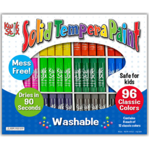 Solid Tempera Paint Stick, Classic Colors, Class Pack of 96