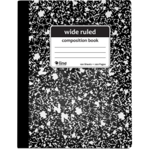 Composition Notebook, 100 Page, Wide Ruled, Black Marble