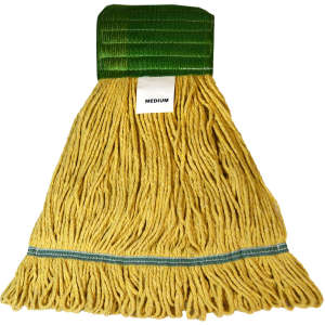 GOLASB5MY, Golden Star, Starline, Cotton Looped-End Wet Mop Head with 5" Headband, Medium, Yellow