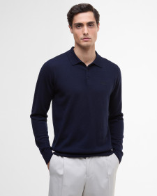 Polo Merlin in lana merino Navy