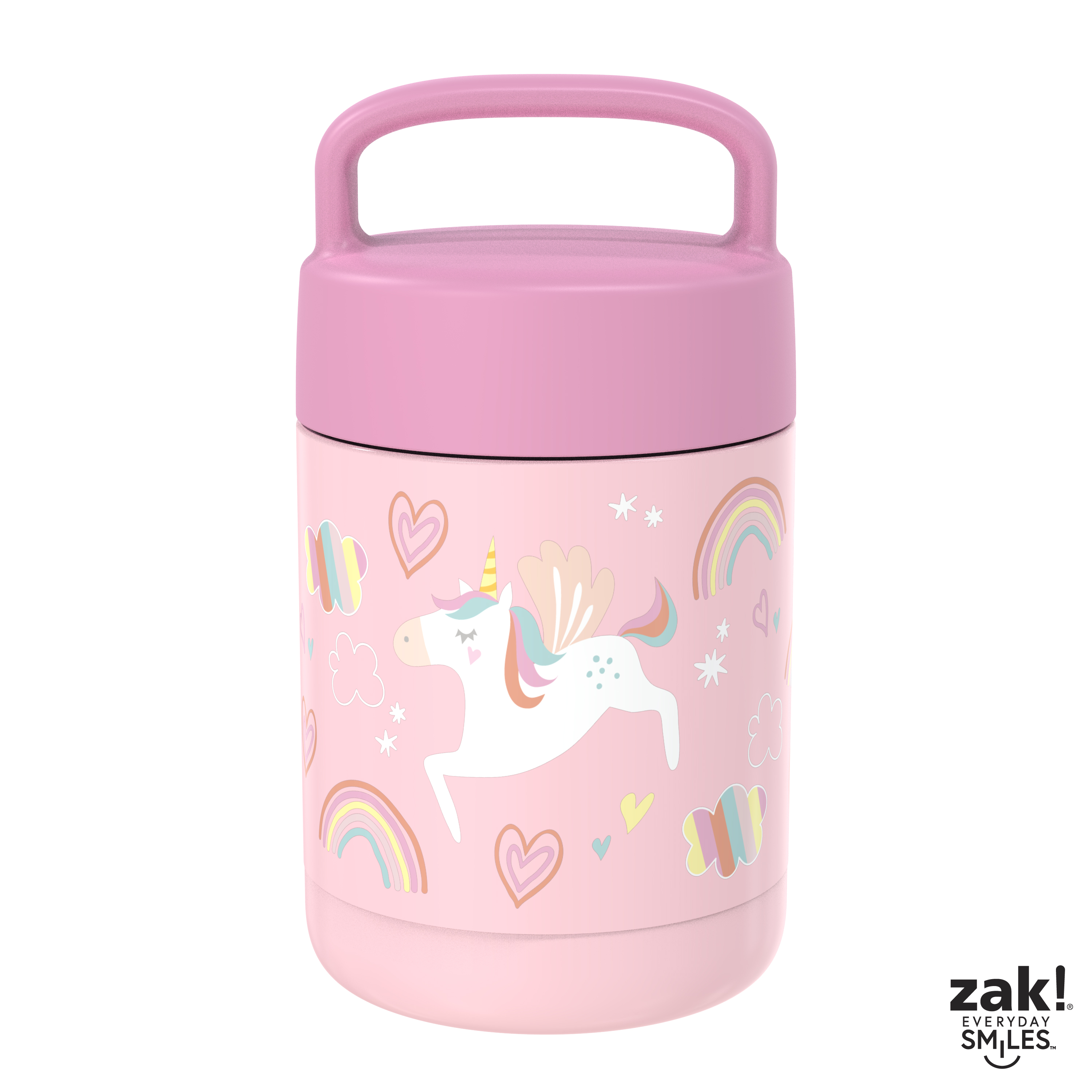 Zak Lunch! Reusable Vacuum Insulated Stainless Steel Food Container, Unicorns slideshow image 3