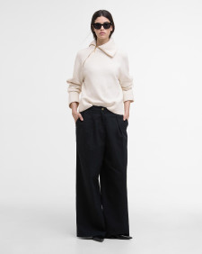 Saskia Funnel-Neck Jumper Off White