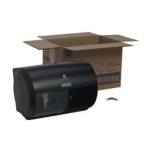 Georgia Pacific, Compact Side-By-Side 2-Roll, Coreless Bath Tissue Dispenser, Black