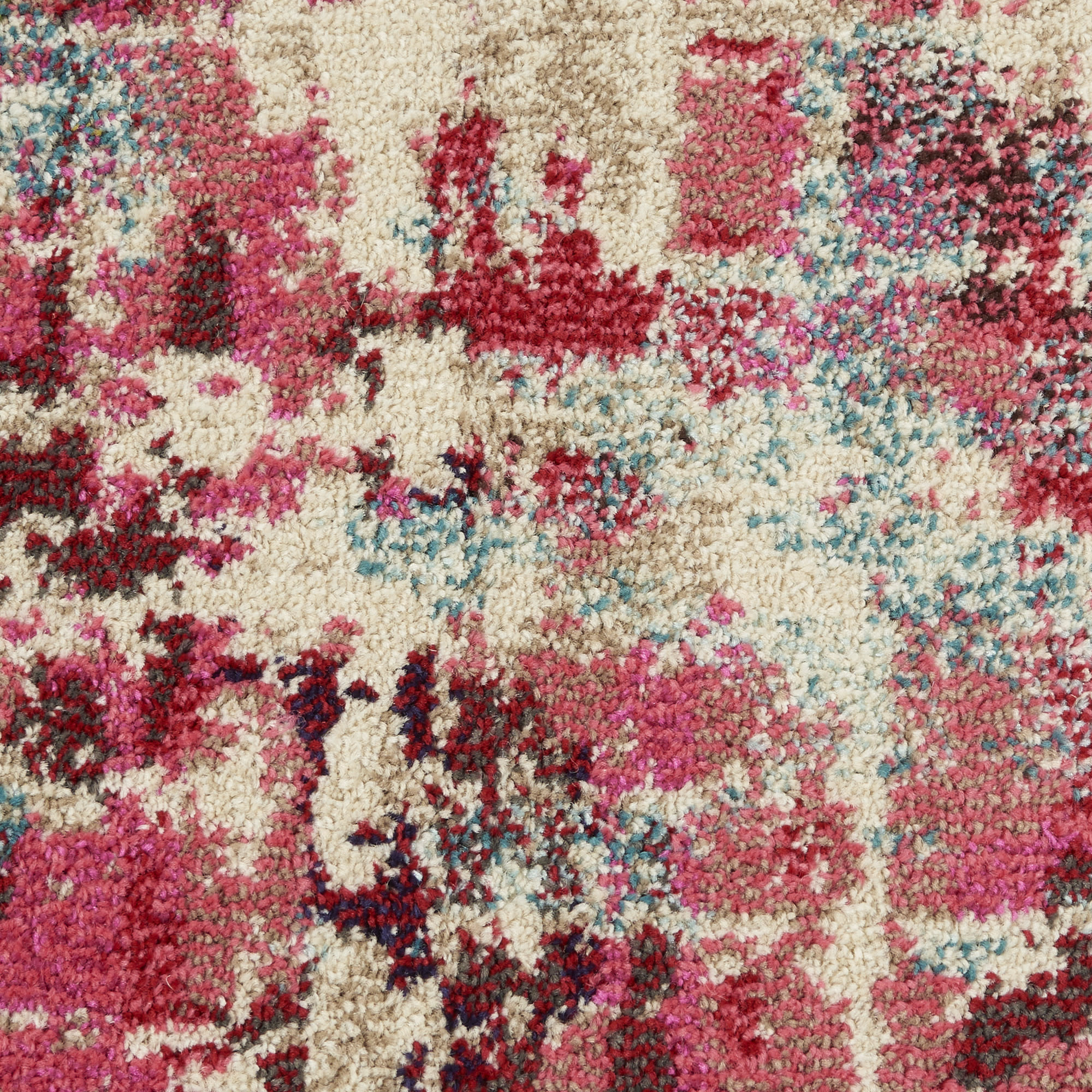Nourison Celestial 4' x Round Pink Multicolor Modern & Contemporary Indoor Rug