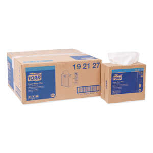 Tork, W24 Wiper Plus, 1 ply, 9.25"x16.25", Paper, Industrial Wipers, White
