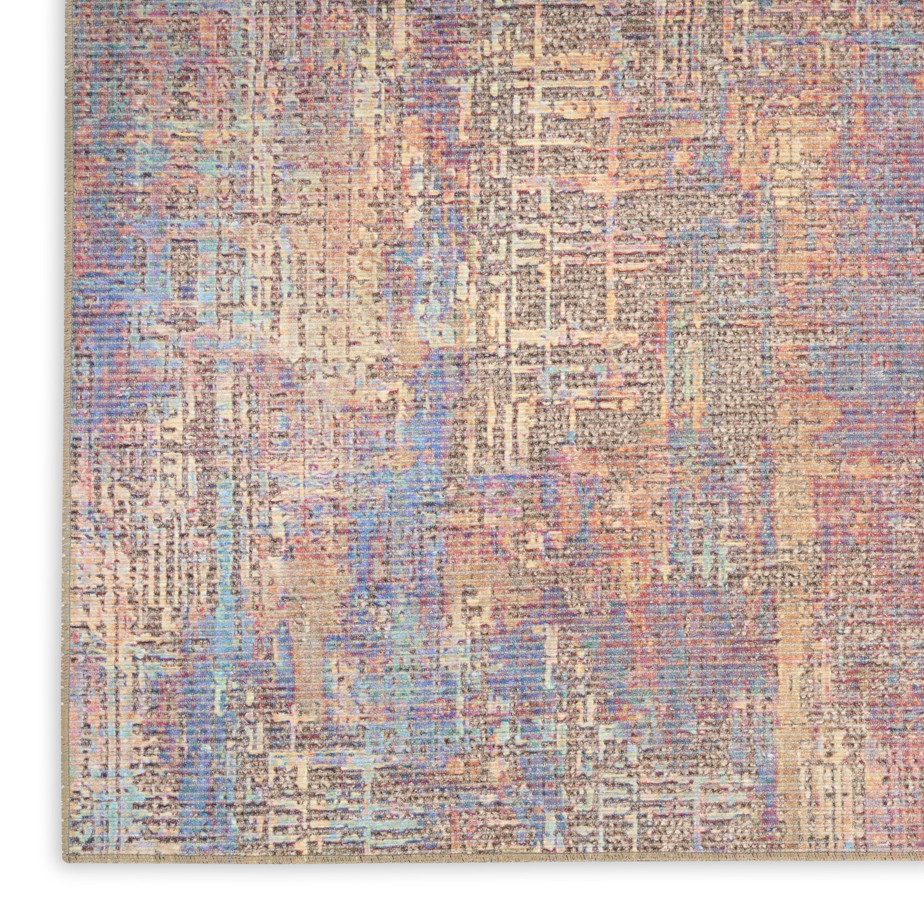 Nourison Botanical Washables 4' x 6' Multicolor Modern Indoor Rug
