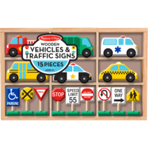Wooden Vehicles and Traffic Signs