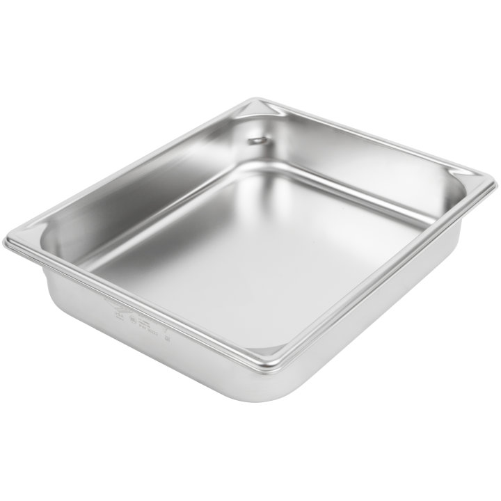 Half-size 2 ½-inch-deep Super Pan V® stainless steel steam table pan